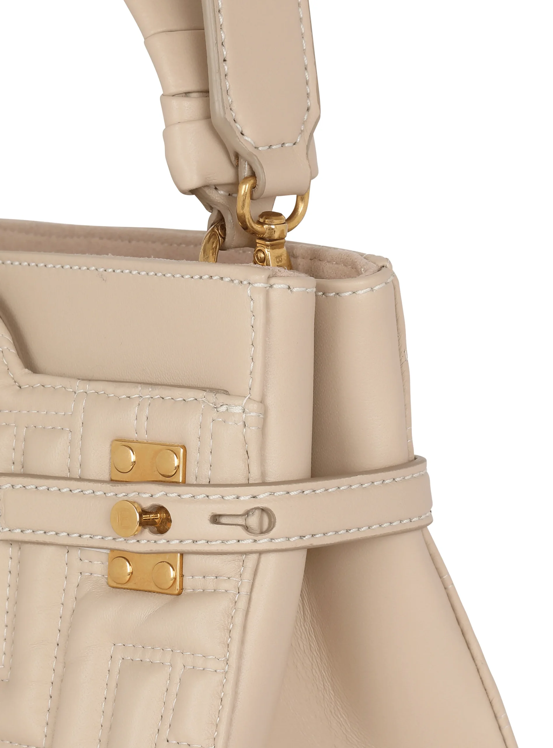 Shop B-Buzz 22 Top Handle Bag In Monogram Quilted Leather Women Shoulder Bags|Crossbody Bags