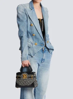 Best B-Buzz 22 Top Handle Bag In Leather With Jacquard Monogram Women Shoulder Bags|Crossbody Bags