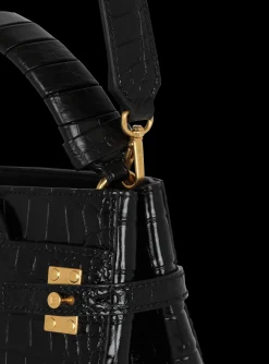 Online B-Buzz 22 Top-handle Bag In Crocodile-print Leather Women Shoulder Bags|Crossbody Bags