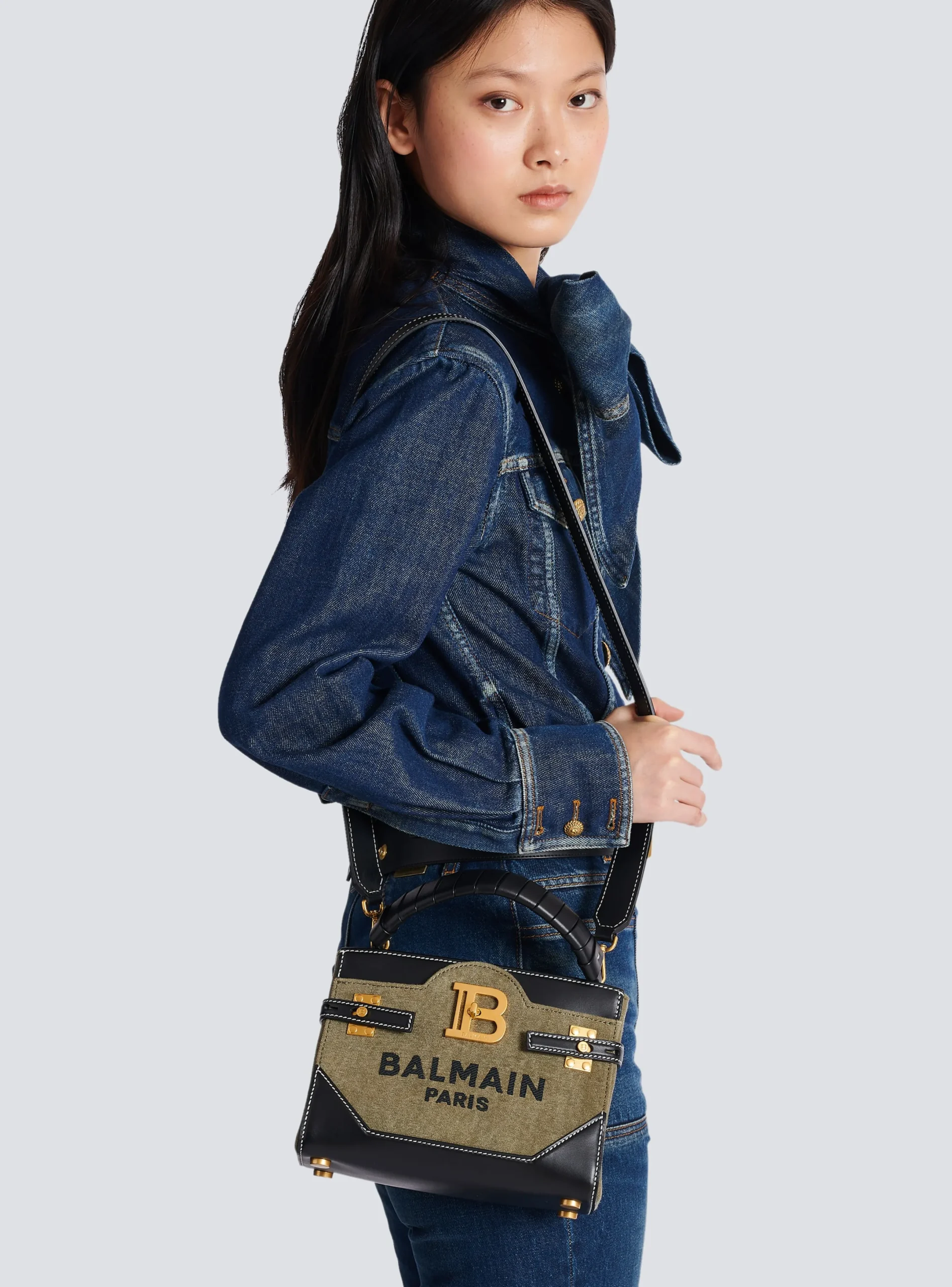Flash Sale B-Buzz 22 Top-handle Bag In Canvas And Leather Women Shoulder Bags|Crossbody Bags