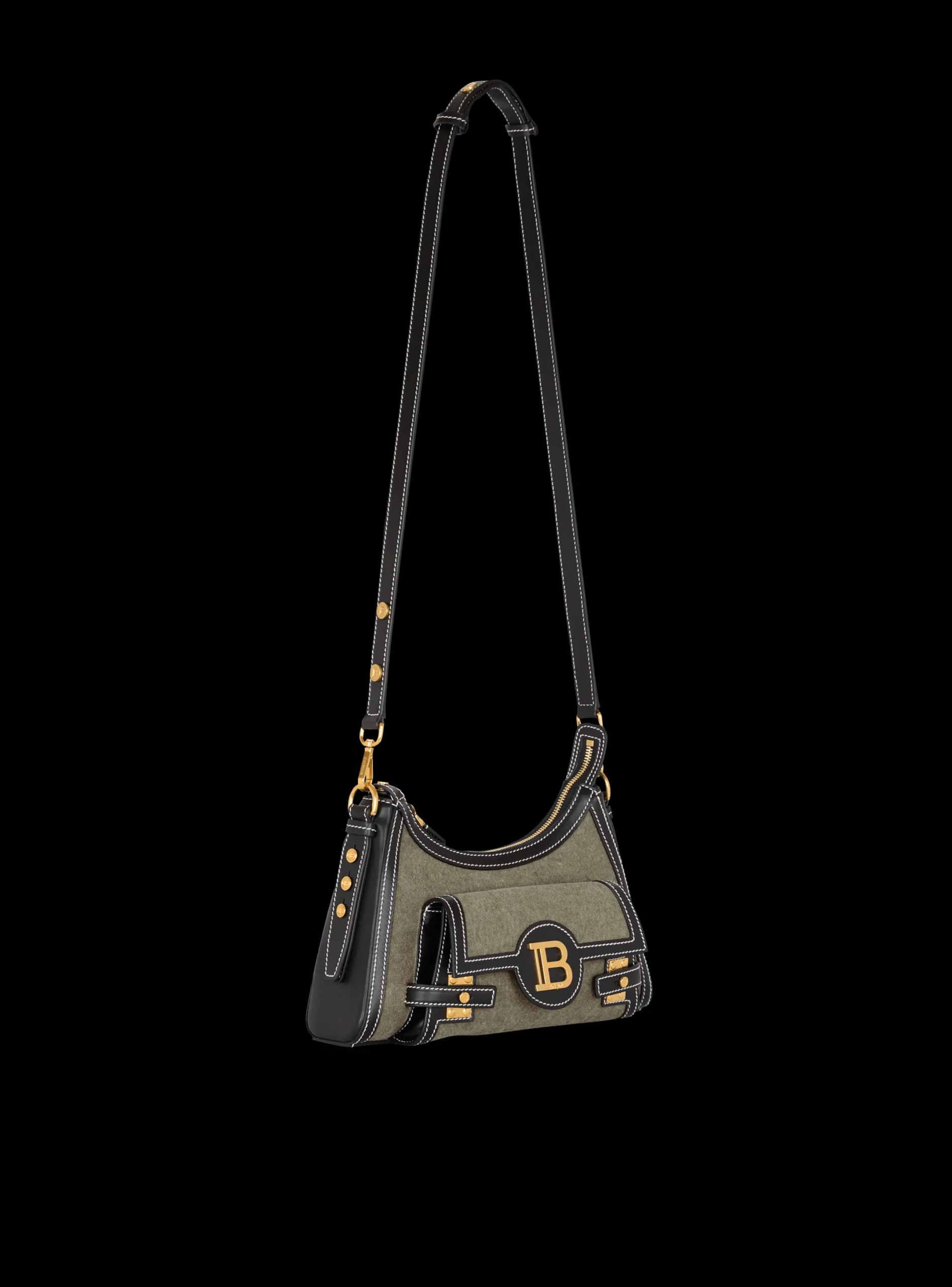 Best Sale B-Buzz Hobo Bag In Leather And Canvas Women Shoulder Bags|Crossbody Bags