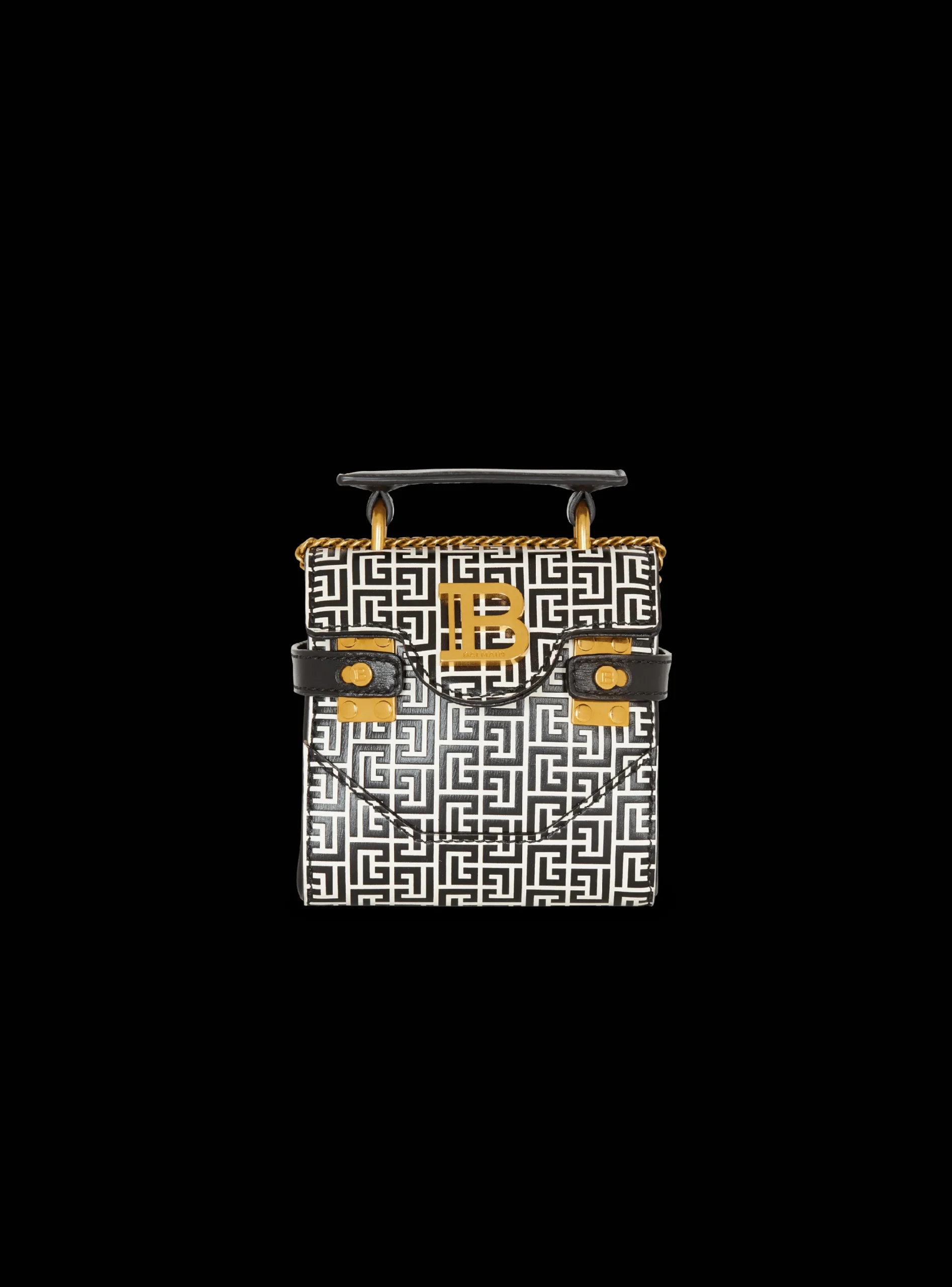 Best B-Buzz Mini 12 Bag In Embossed Calfskin With A PB Labyrinth Monogram Women Mini Bags|Shoulder Bags