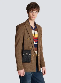 Sale B-Buzz Monogrammed Canvas And Leather Smartphone Pouch&nbsp; Small Leather Goods