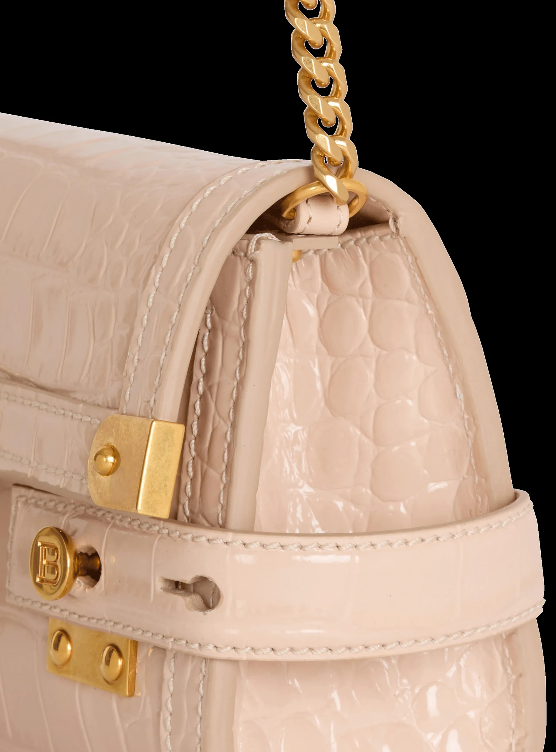 Cheap B-Buzz Pouch 23 In Crocodile-embossed Calfskin Bags