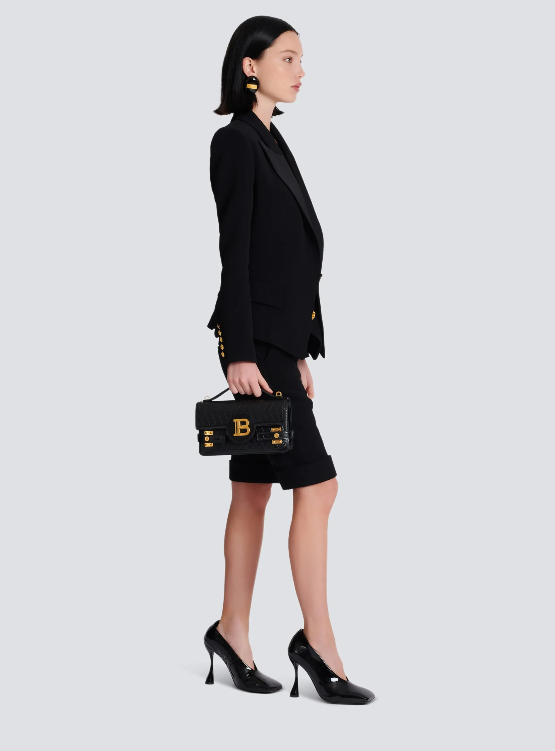 Hot B-Buzz Shoulder 24 Bag In Grid-embossed Calfskin Women Shoulder Bags|Crossbody Bags