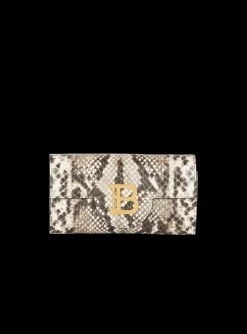 Clearance B-Buzz Snakeskin-effect Leather Wallet Women Small Leather Goods