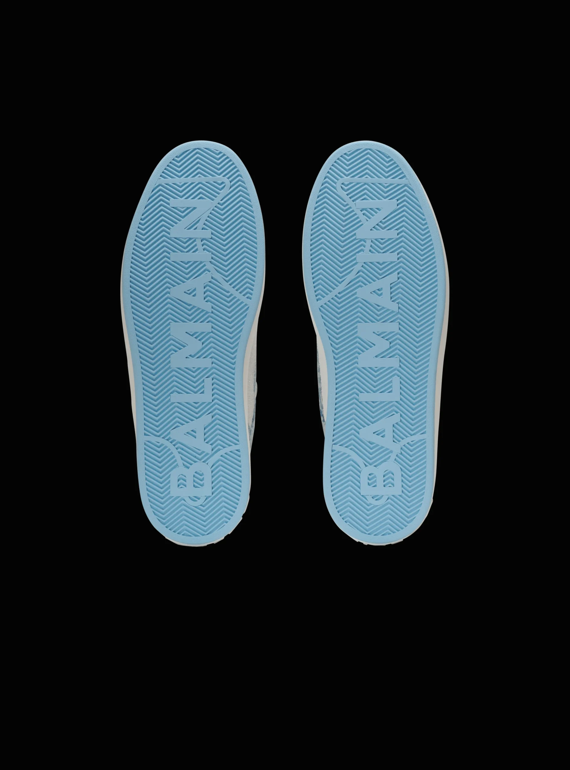 Hot B-Court Flip Trainers In Monogrammed PB Labyrinth Denim Men|Sneakers
