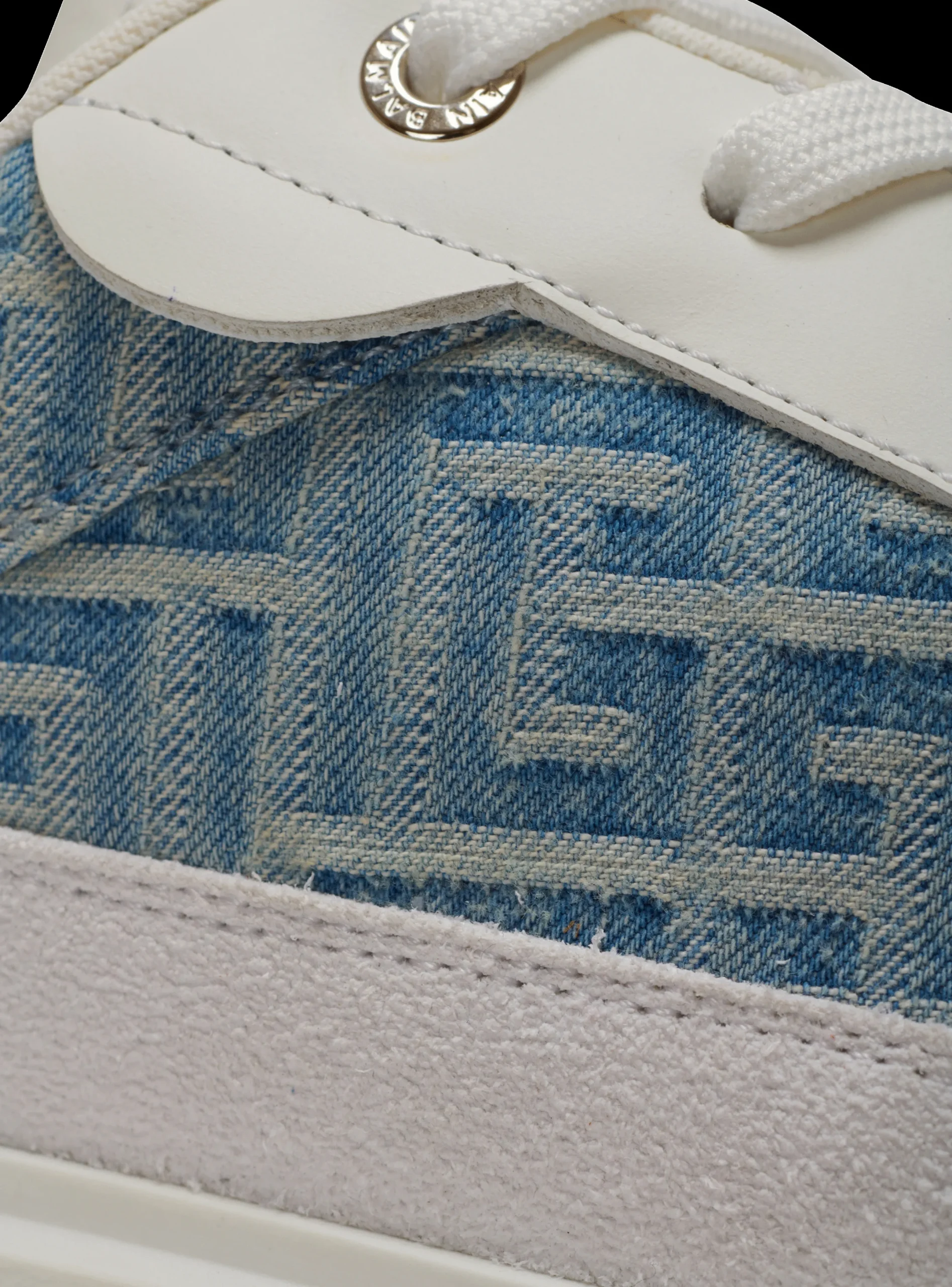 Hot B-Court Flip Trainers In Monogrammed PB Labyrinth Denim Men|Sneakers