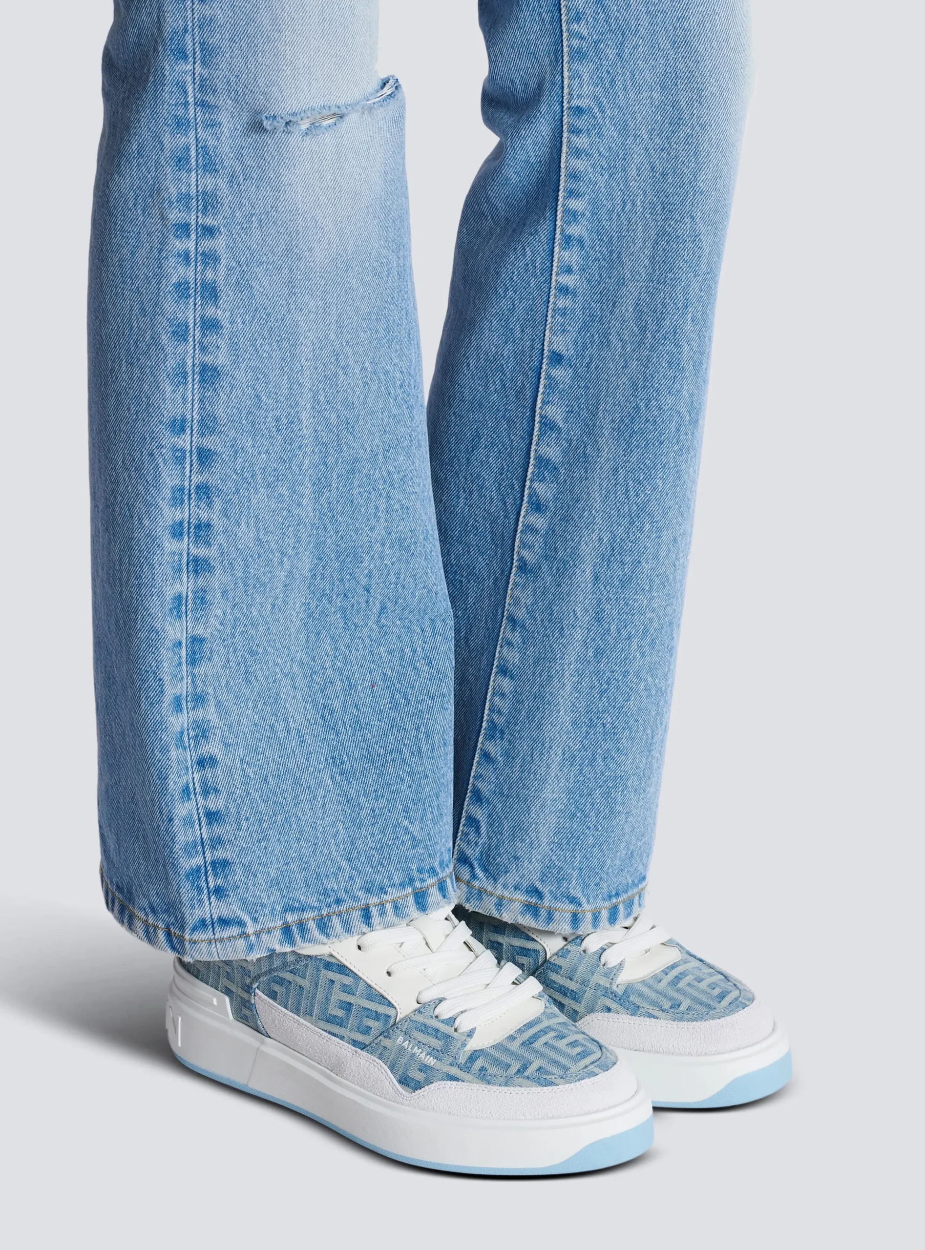 Outlet B-Court Flip Trainers In Monogrammed PB Labyrinth Denim Women Women|Sneakers