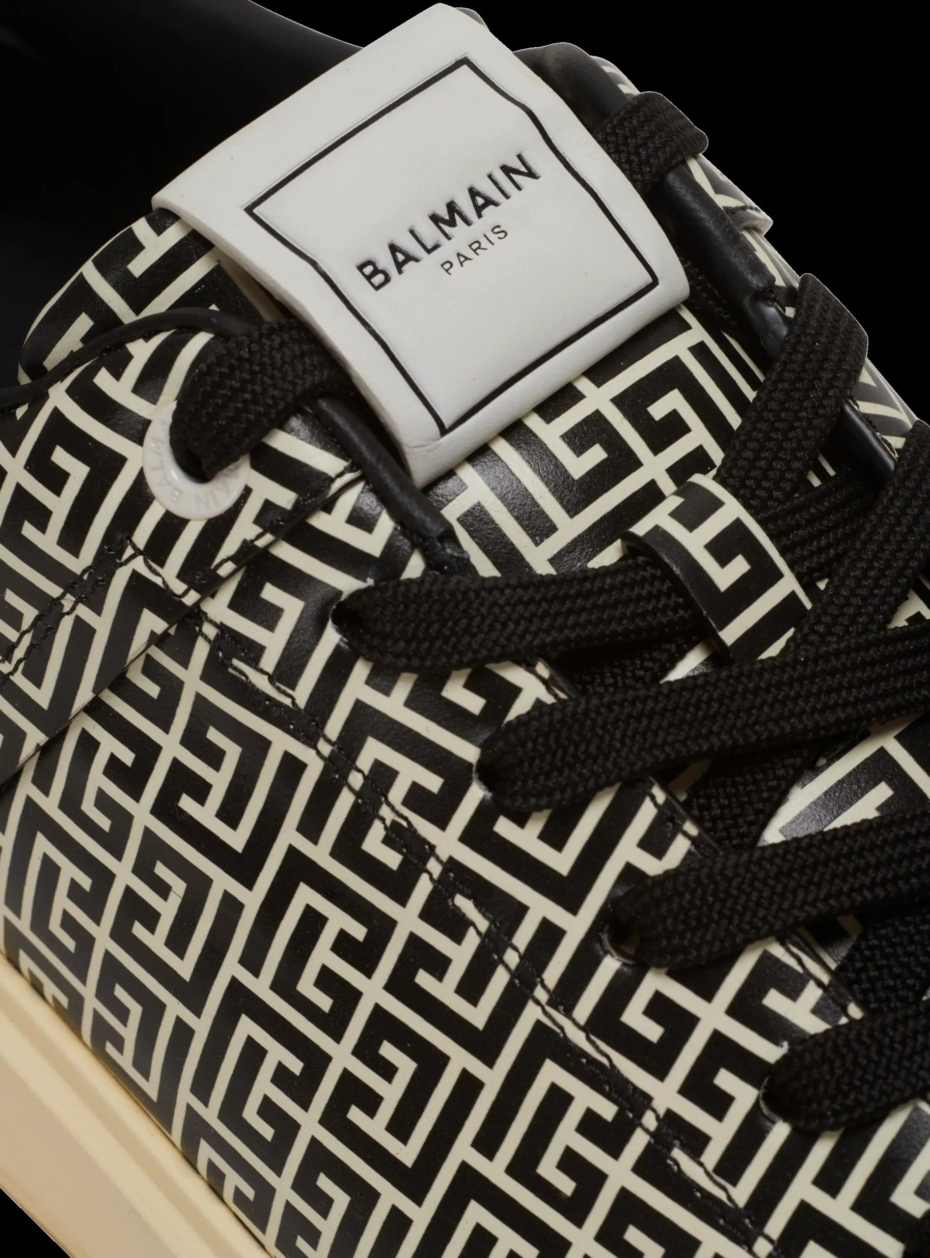 Clearance B-Court Flip Trainers In Monogrammed PB Labyrinth Calfskin B-Court