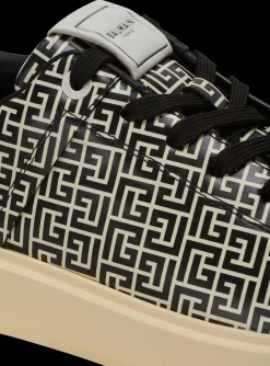 Clearance B-Court Flip Trainers In Monogrammed PB Labyrinth Calfskin B-Court