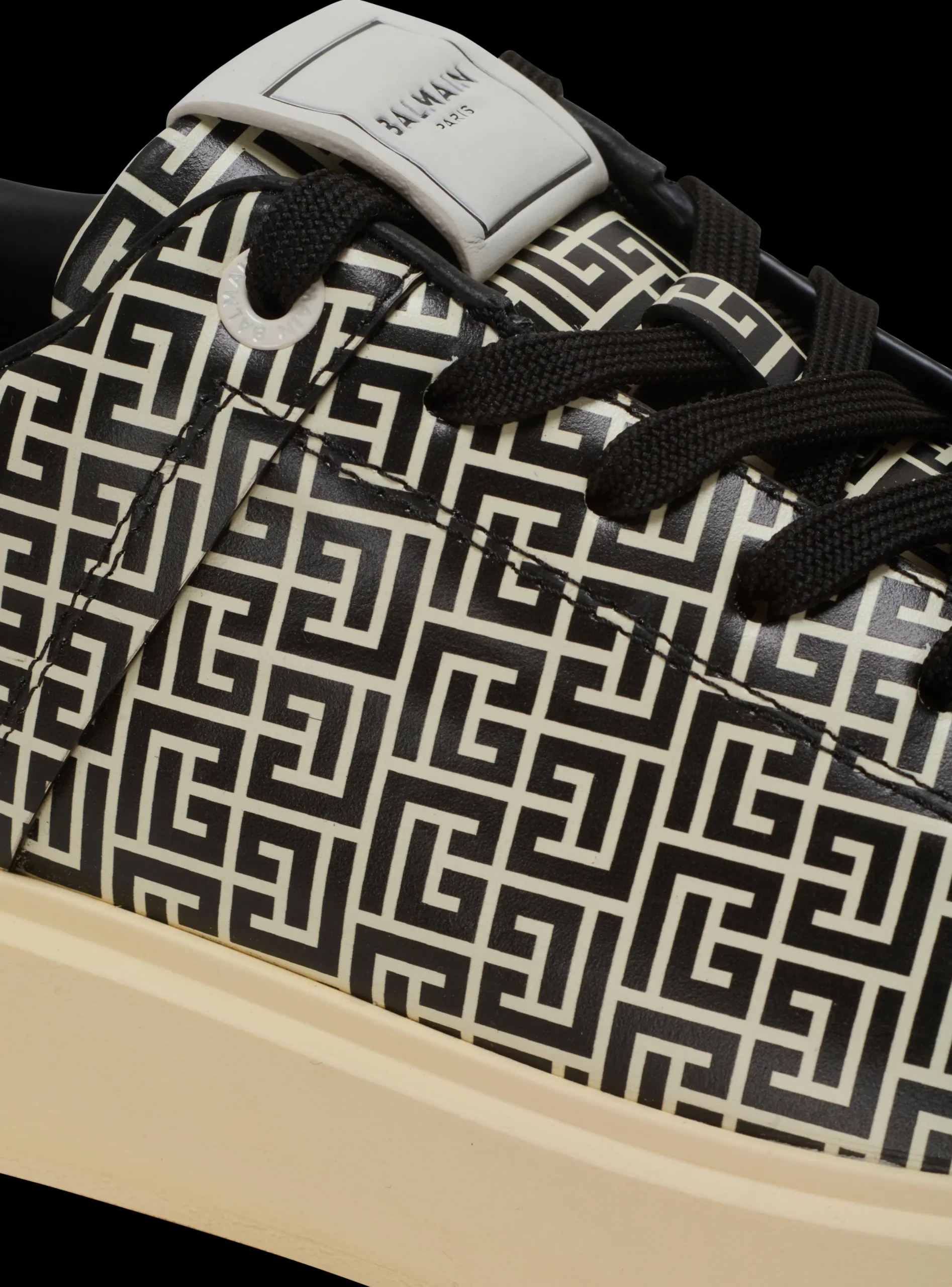 Clearance B-Court Flip Trainers In Monogrammed PB Labyrinth Calfskin B-Court