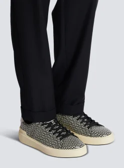 Clearance B-Court Flip Trainers In Monogrammed PB Labyrinth Calfskin B-Court