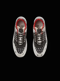 Cheap B-Court Mid Top Star Print Leather Trainers B-Court