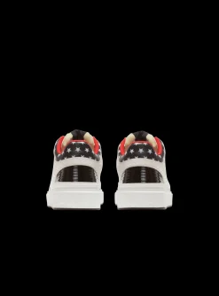 Cheap B-Court Mid Top Star Print Leather Trainers B-Court