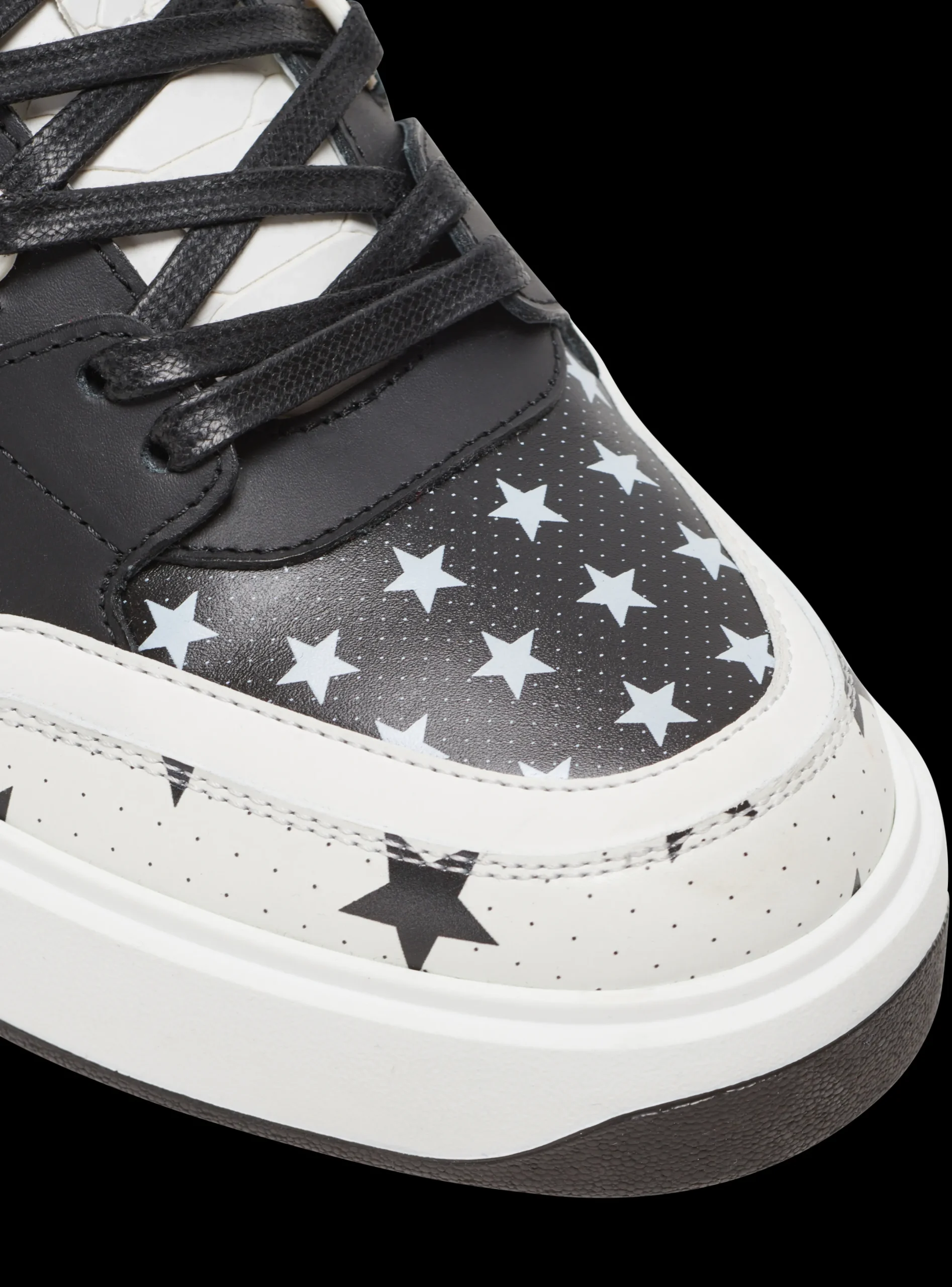Cheap B-Court Mid Top Star Print Leather Trainers B-Court