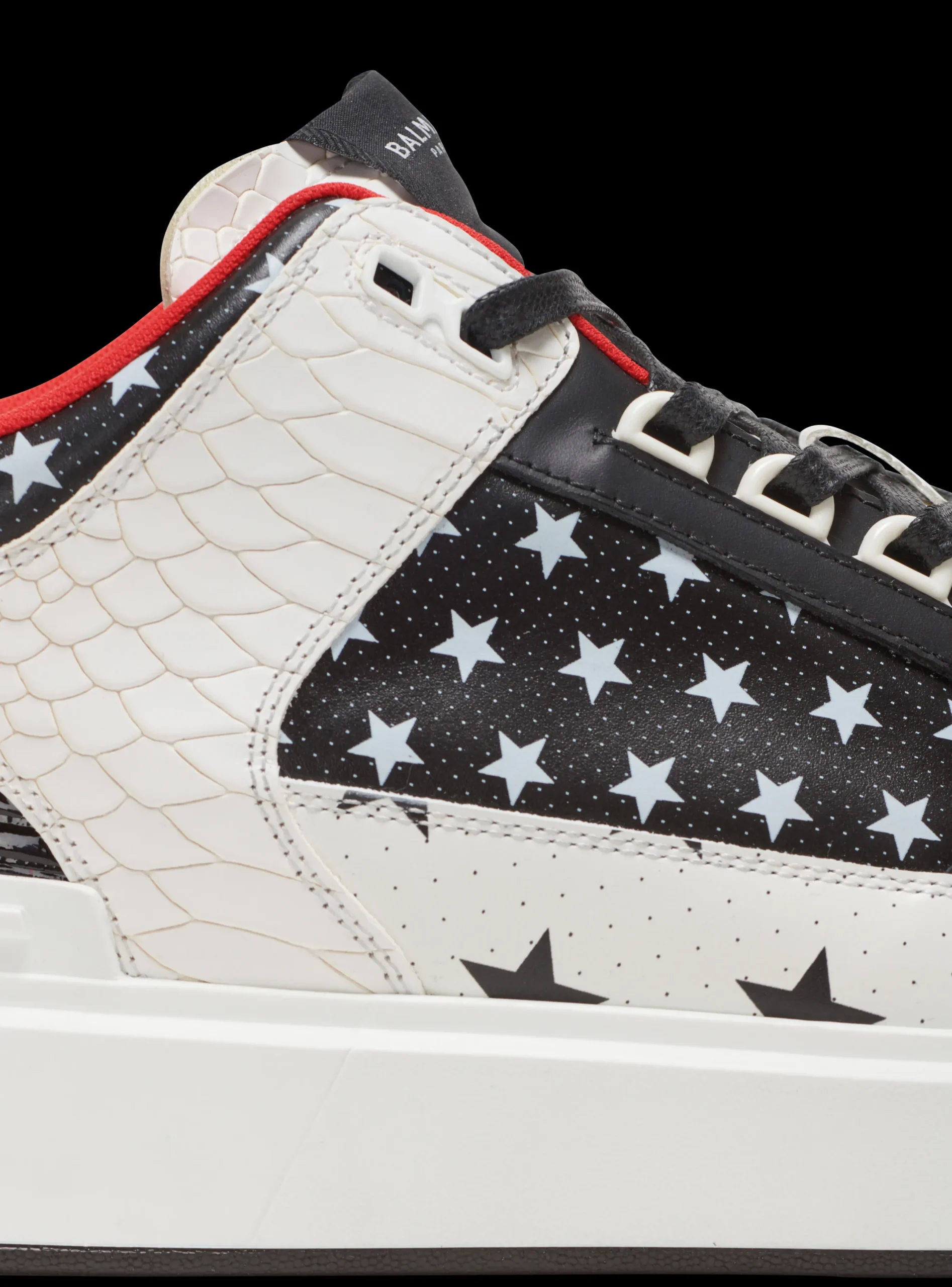 Cheap B-Court Mid Top Star Print Leather Trainers B-Court