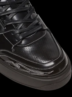 Best B-Court Mid Top Western Glazed Leather Trainers B-Court