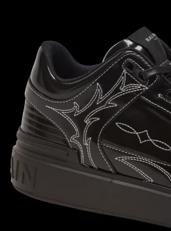 Best B-Court Mid Top Western Glazed Leather Trainers B-Court