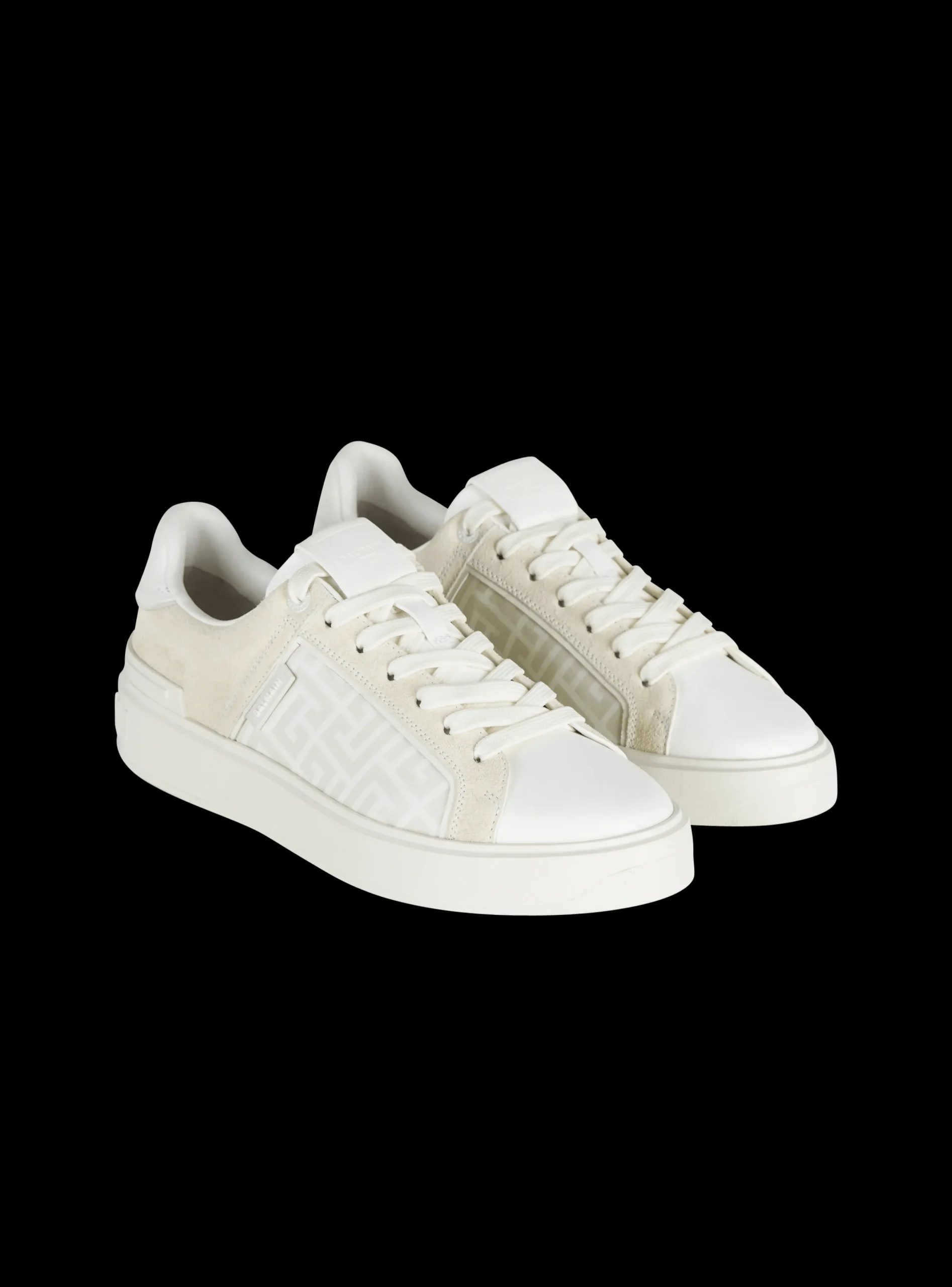 Fashion B-Court Monogrammed Nylon And Leather Trainers Women B-Court