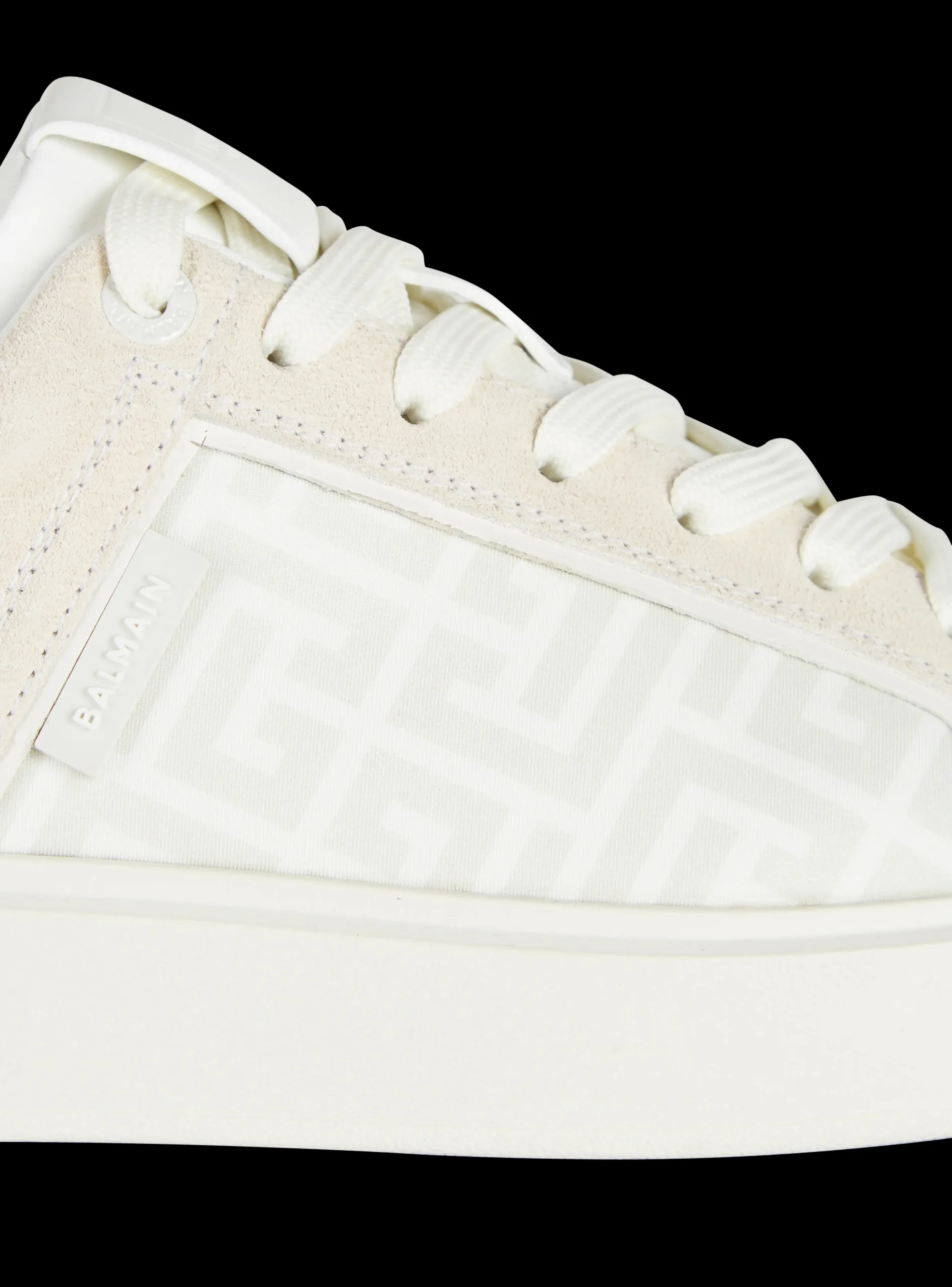 Fashion B-Court Monogrammed Nylon And Leather Trainers Women B-Court