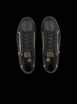 Cheap B-Court Monogrammed Nylon And Leather Trainers B-Court