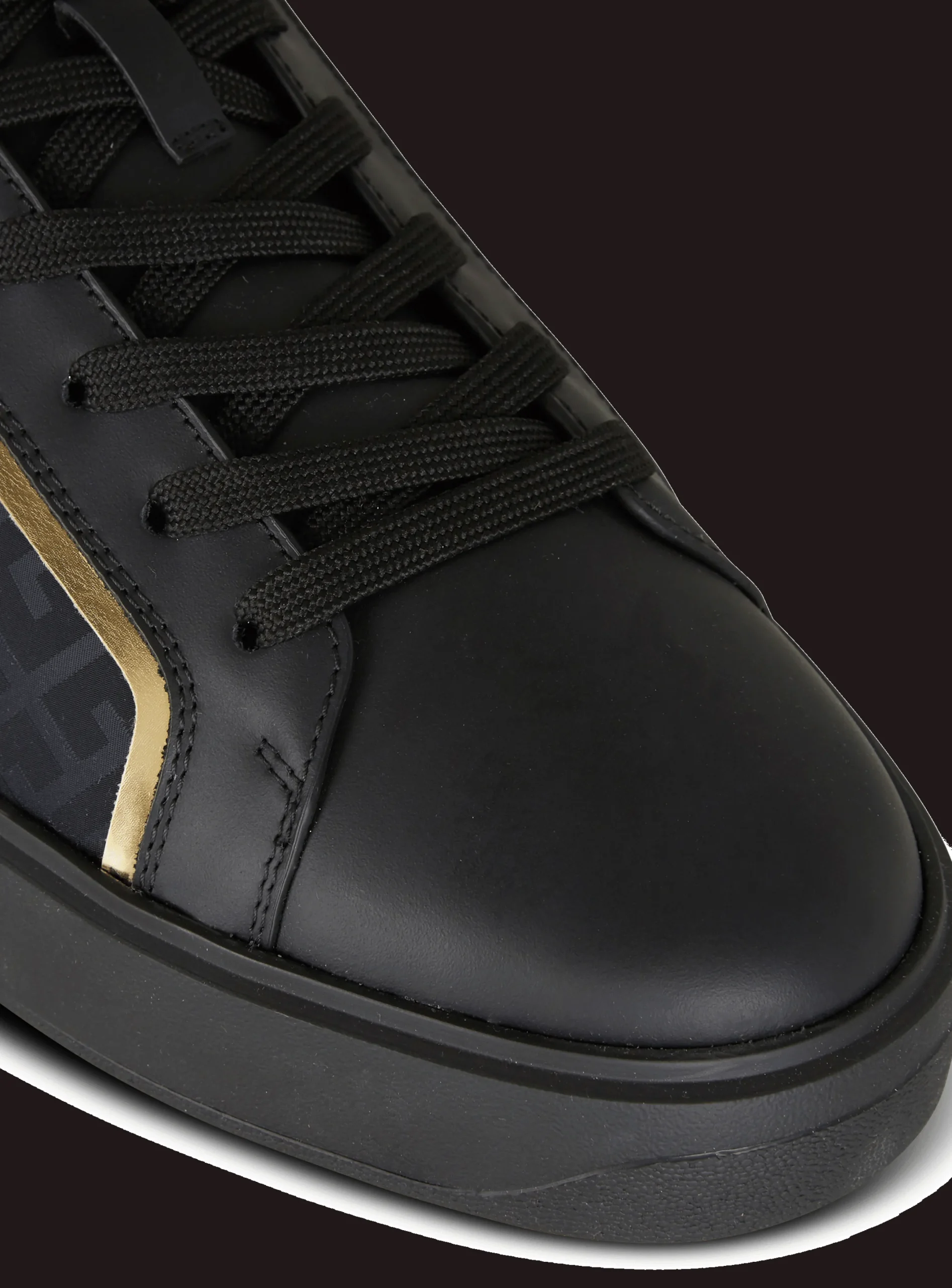 Cheap B-Court Monogrammed Nylon And Leather Trainers B-Court