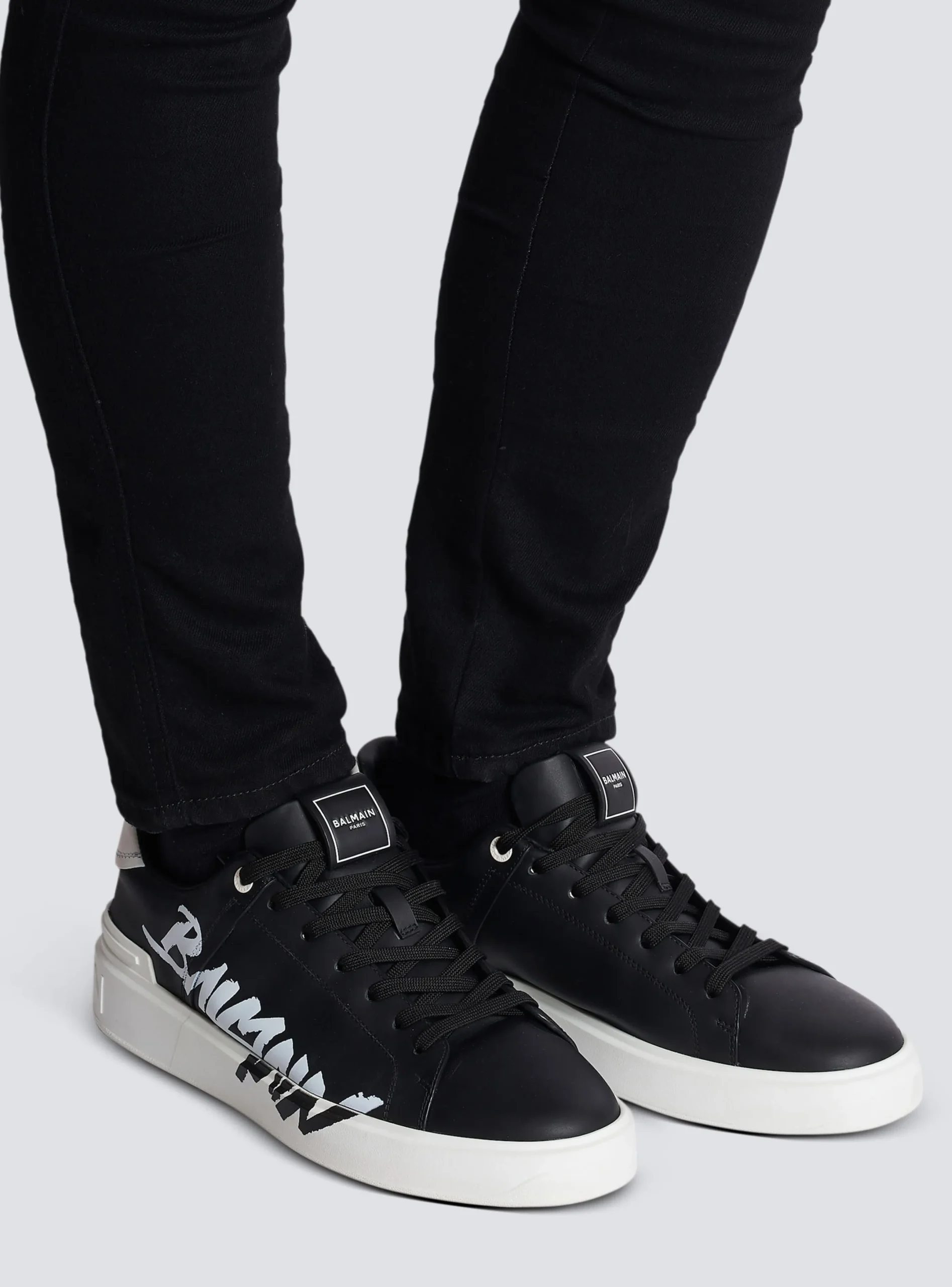 Fashion B-Court Printed Leather Trainers B-Court