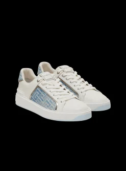 Online B-Court Trainers In Leather And Denim B-Court