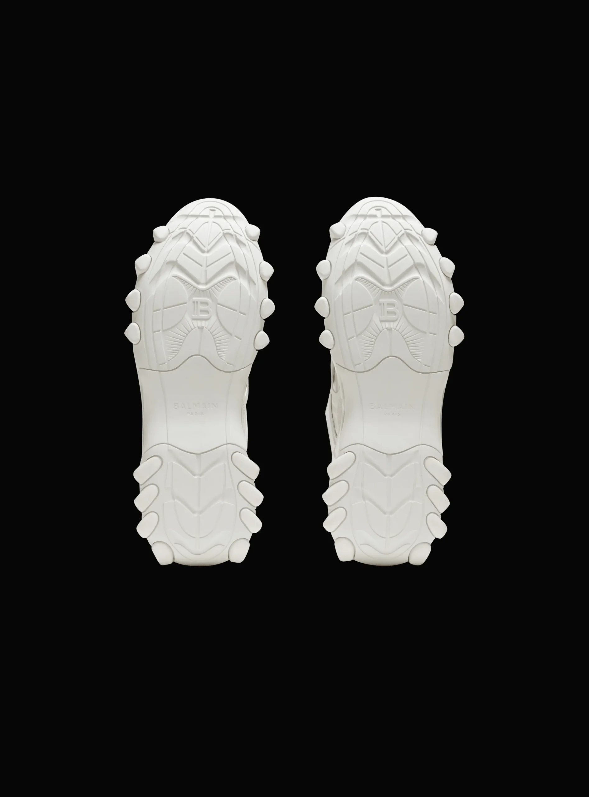 Shop B-East Monogrammed Nylon And Leather Trainers Women B-East