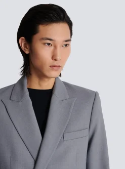 Sale Belted Asymmetrical Jacket In Double Crepe Jackets And Blazers
