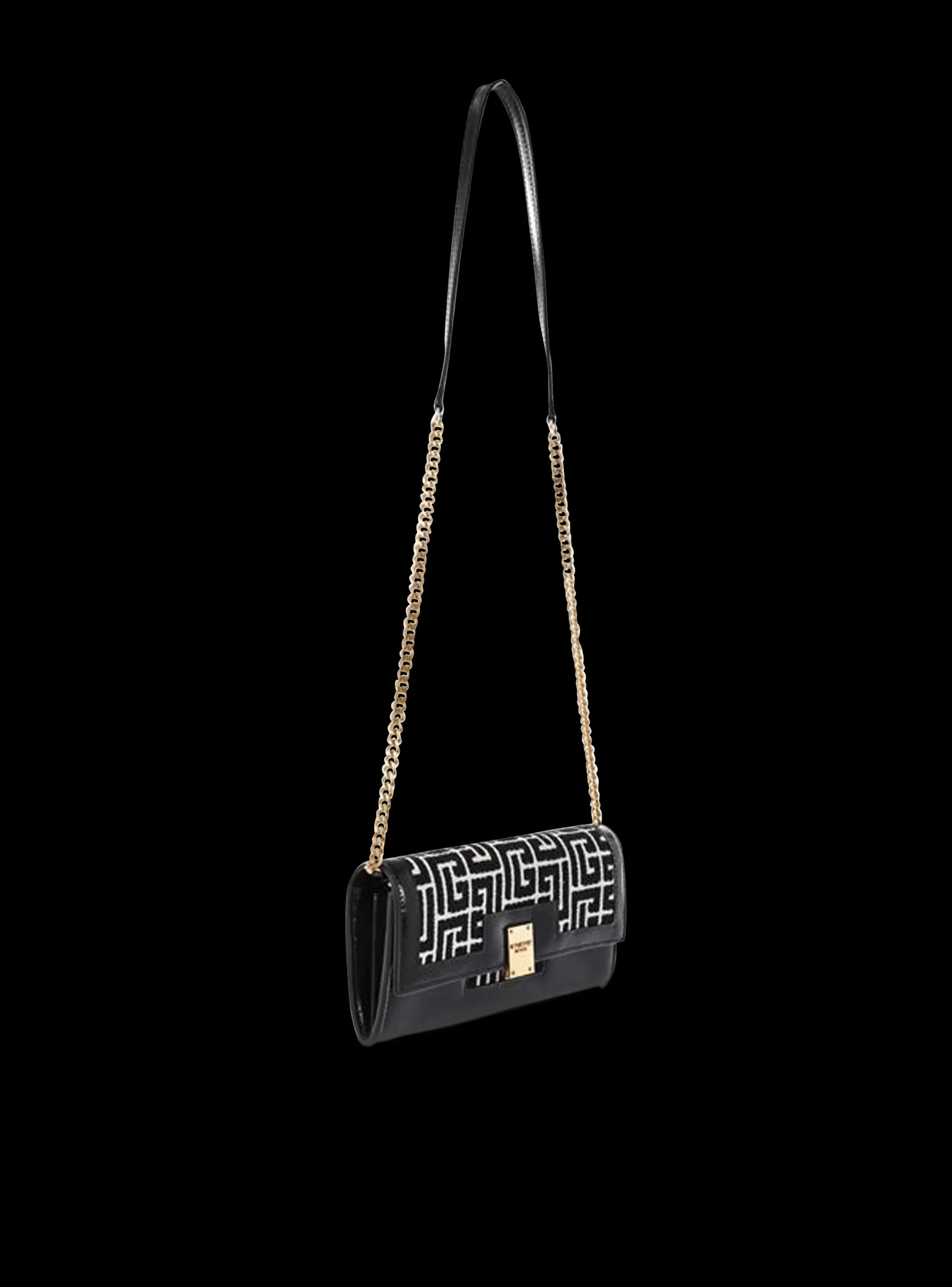Shop Bicolor Jacquard 1945 Wallet With Chain Women Small Leather Goods|Bags