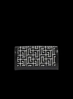 Shop Bicolor Jacquard 1945 Wallet With Chain Women Small Leather Goods|Bags