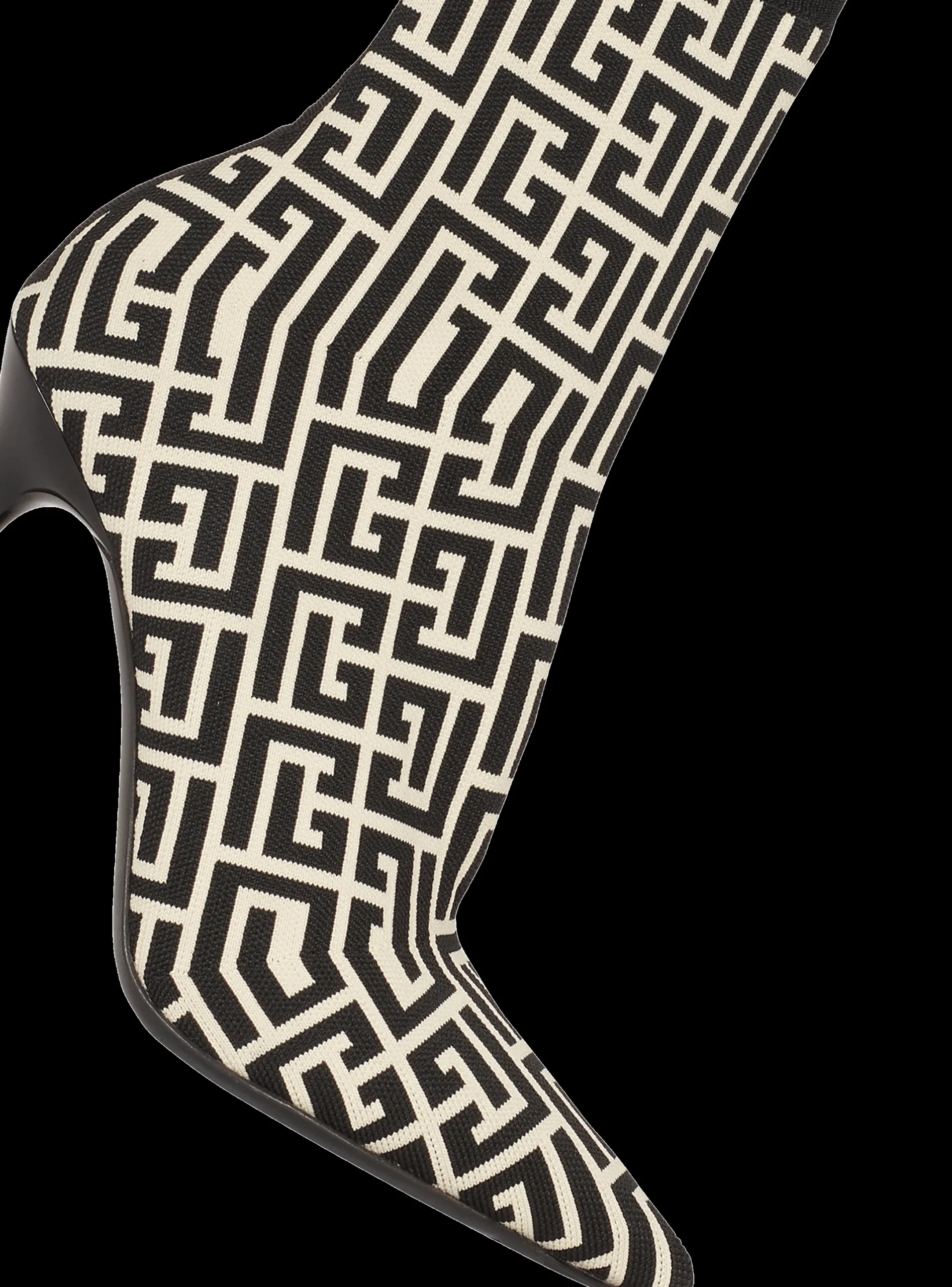 Outlet Bicolor Stretch Knit Skye Ankle Boots With Monogram Women Boots