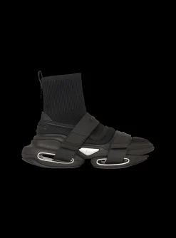 Outlet Neoprene And Knit B-Bold High-top Sneakers With Straps B-Bold