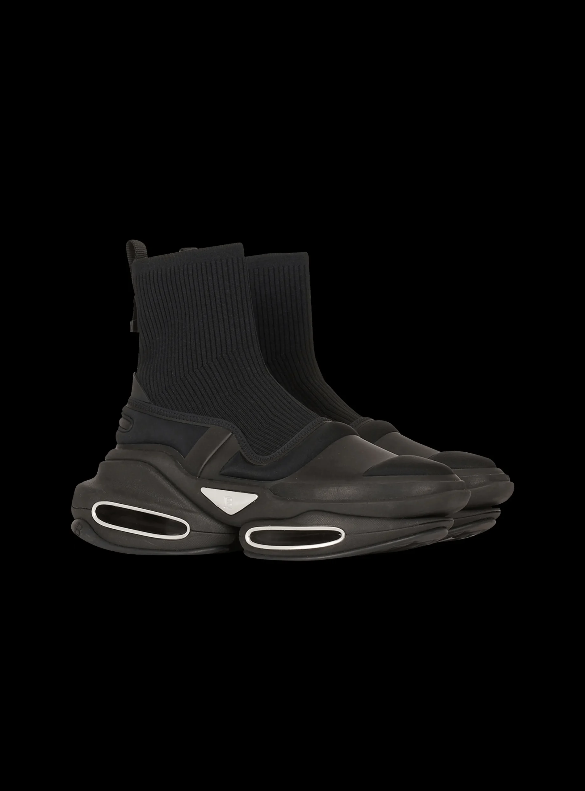 Outlet Neoprene And Knit B-Bold High-top Sneakers With Straps B-Bold
