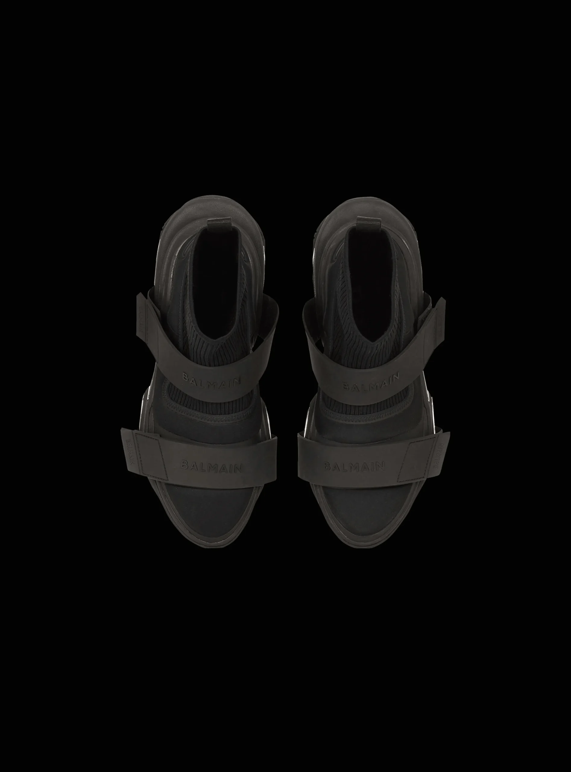Outlet Neoprene And Knit B-Bold High-top Sneakers With Straps B-Bold