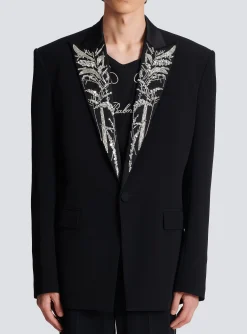 Best Sale Blazer With Embroidered Bamboo Collar Jackets And Blazers