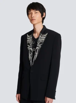 Best Sale Blazer With Embroidered Bamboo Collar Jackets And Blazers