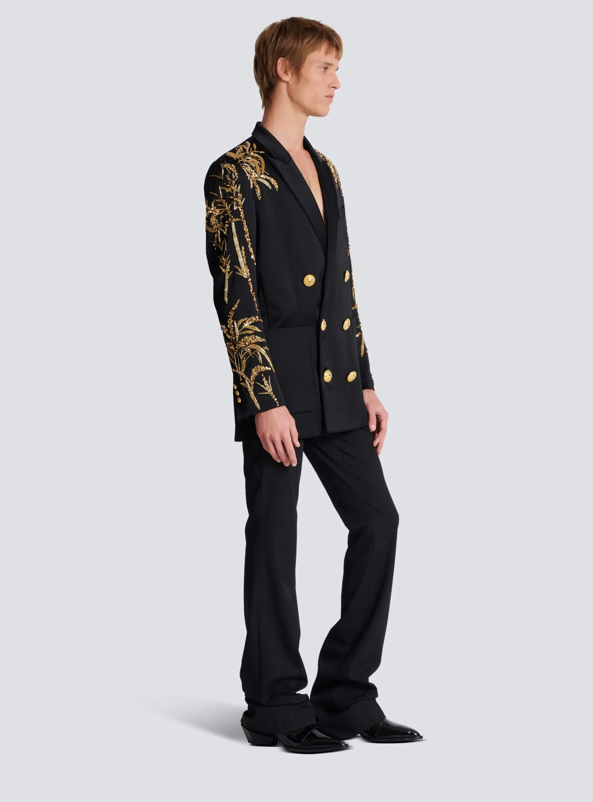 Flash Sale Blazer With Embroidered Bamboo Sleeves Jackets And Blazers