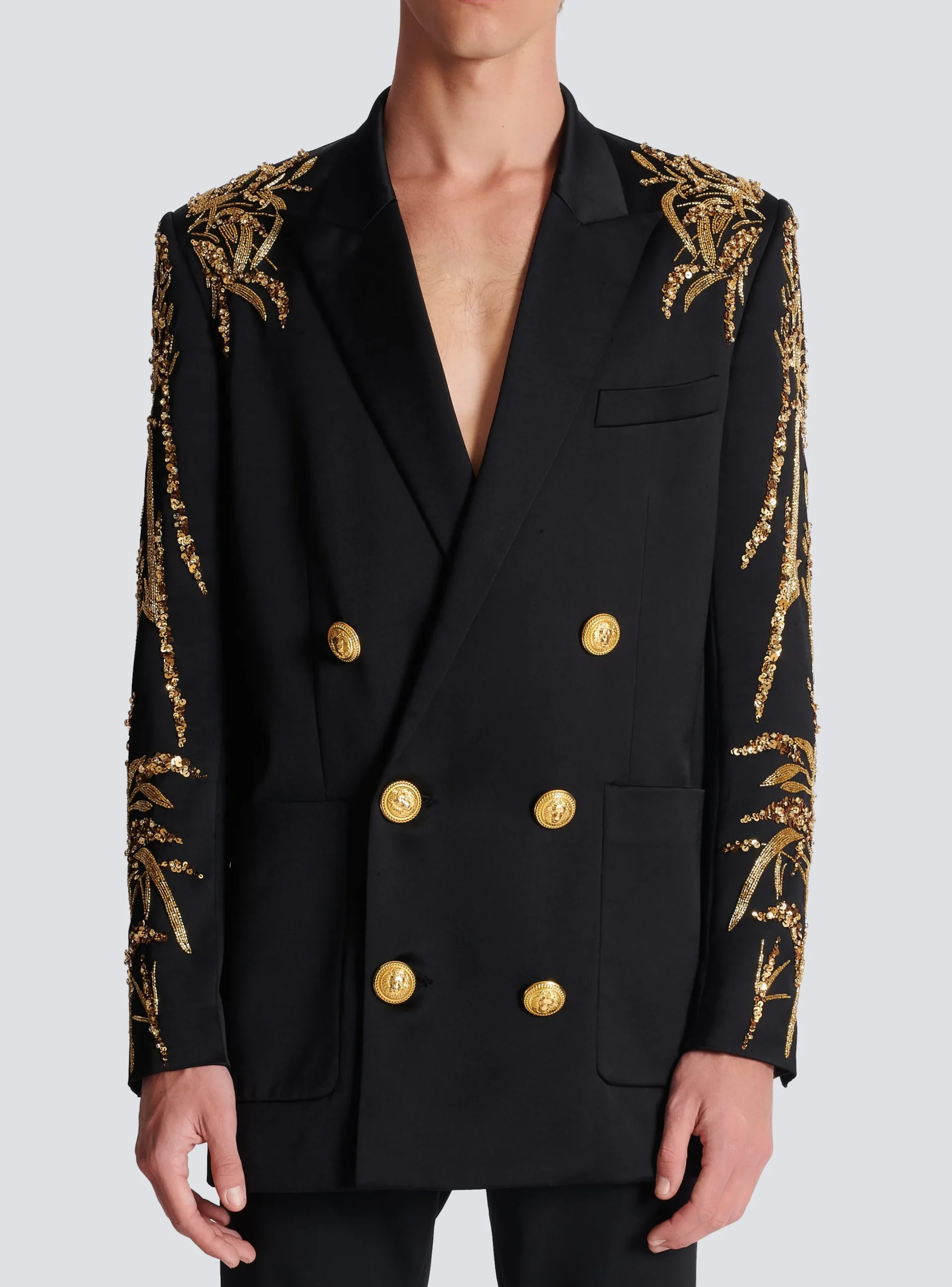 Flash Sale Blazer With Embroidered Bamboo Sleeves Jackets And Blazers