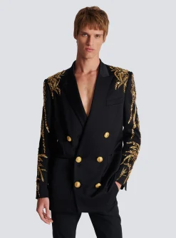 Flash Sale Blazer With Embroidered Bamboo Sleeves Jackets And Blazers