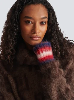 Sale Brushed Mohair Jumper With Monogram Print Women Knitwear