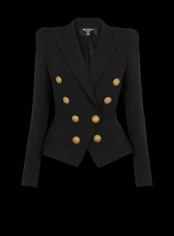 Sale 8-button Cinched-waist Jacket Women Jackets And Blazers