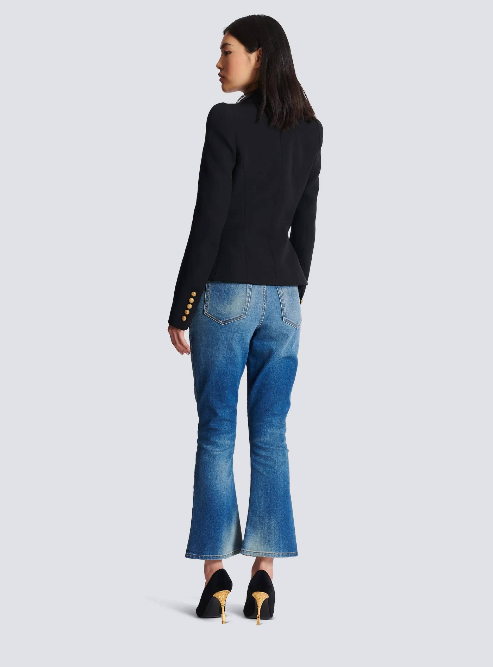 Sale 8-button Cinched-waist Jacket Women Jackets And Blazers