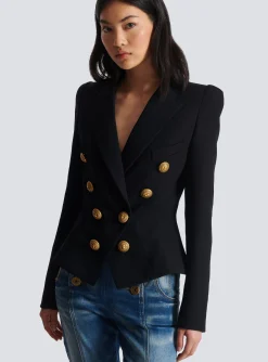 Sale 8-button Cinched-waist Jacket Women Jackets And Blazers