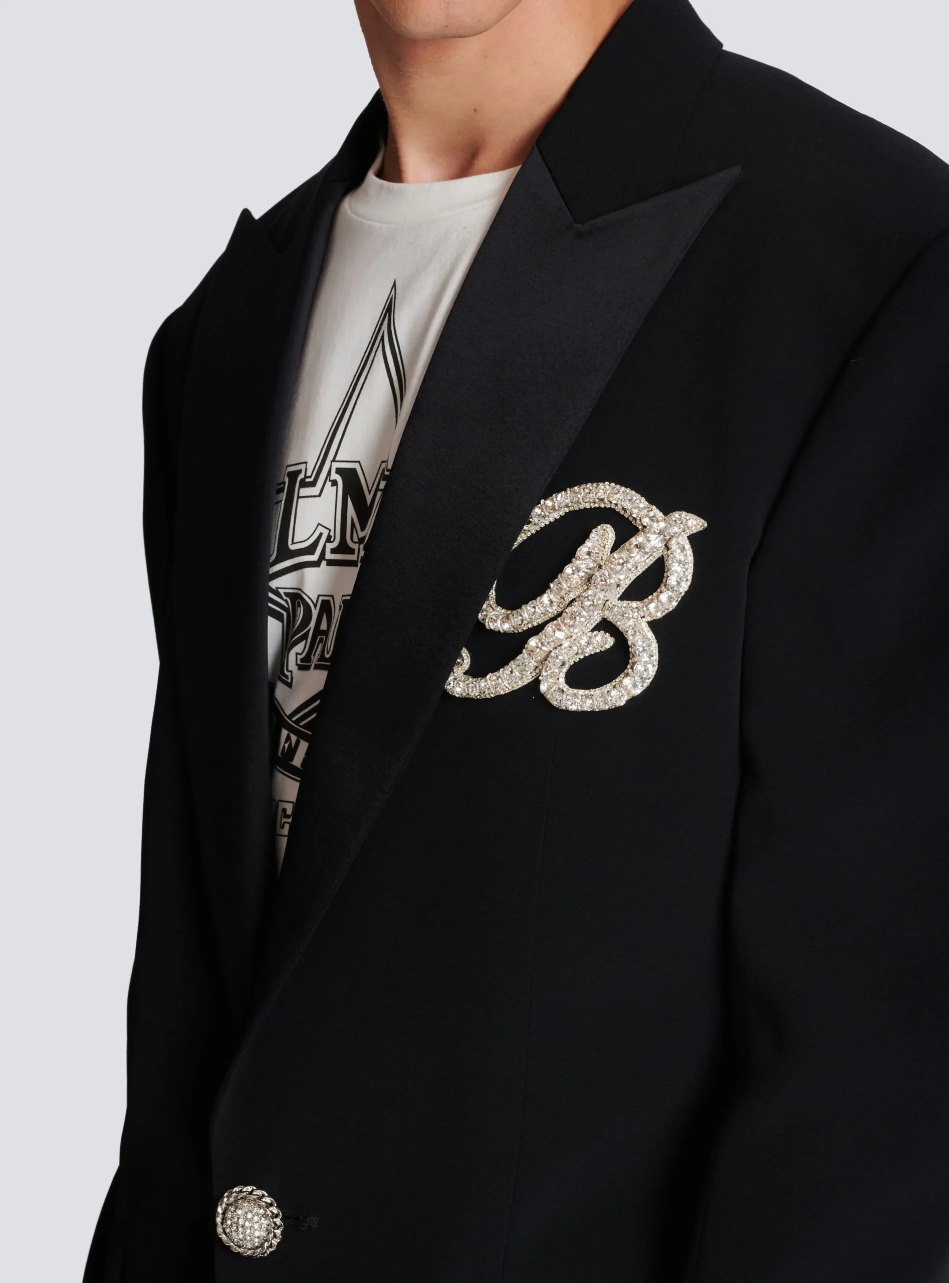 Shop 1-button Crepe And Satin Jacket Jackets And Blazers