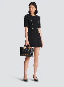Store 8-button Crepe Dress Women Dresses