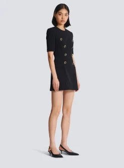 Store 8-button Crepe Dress Women Dresses