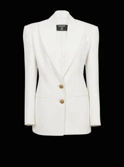 Discount 2-button Crepe Jacket Women Jackets And Blazers